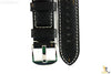 Bandenba 22mm Genuine Black Textured Leather Panerai White Stitched Watch Band - Forevertime77
