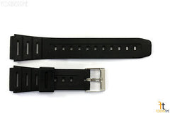 20mm Compatible Fits CASIO CA-53W Black Rubber Watch BAND Strap FT-100W CA-61W W-720 W-520