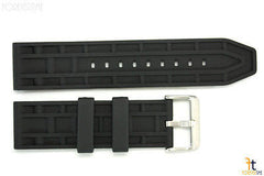 24mm Fits Swiss Army Waffle Pattern Heavy Rubber Watch BAND Strap