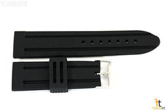 26mm Black Silicon Rubber Watch BAND Strap