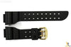 CASIO GW-225A-1J G-Shock 18mm Black Rubber Watch BAND Strap Gold Tone Buckle - Forevertime77