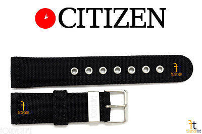 Citizen 59-K50170 Original Replacement 22mm Black Nylon Watch Band Strap - Forevertime77