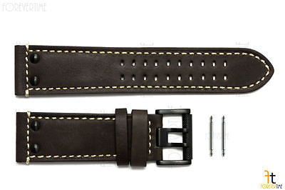Luminox 1897 Field 26mm Dark Brown Leather Watch Band Strap w/ 2 Pins - Forevertime77
