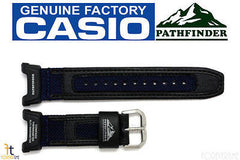 CASIO Pathfinder PAG-240B-2 Original 23mm Black w/ Blue Leather/Nylon Watch BAND