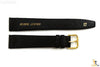 17mm Genuine Black Leather Stitched Watch Band Strap Gold Tone Buckle - Forevertime77