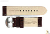 Bandenba 24mm Genuine Dark Brown Crocodile Grain Leather Stitched Watch Band - Forevertime77