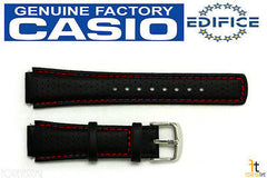 CASIO Edifice EFA-120L-1A1V 17mm Original Black Leather Watch Band w/ 2 pins