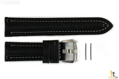 Luminox 9200 F-22 Raptor 24mm Black Leather w/ Silver Stitching Watch Band 9241 - Forevertime77