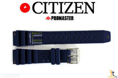 Citizen 59-S53155 Original Replacement 20mm Blue Rubber Watch Band Strap 59-S53198  59-S06105 59-S53197