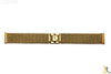 20mm Stainless Steel Metal (Gold Tone) Woven Watch Band Strap - Forevertime77