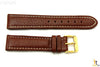 18mm Genuine Brown Leather Watch Band Strap Gold Tone Buckle for Heavy Watches - Forevertime77