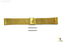 20mm Stainless Steel Mesh (Gold Tone) Watch Band w/ 2 Spring Bars