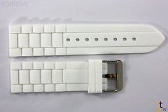 22mm White Silicon Rubber Watch BAND Strap