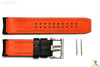 Luminox 1128 Tony Kanaan 26mm Leather Black / Orange Watch Band Strap 1120 - Forevertime77