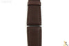 20mm Genuine Dark Brown Leather Stitched Watch Band Strap Silver Tone Buckle - Forevertime77