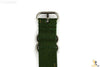 20mm Fits Luminox Nylon Woven Green Watch Band Strap 4 S/S Rings - Forevertime77