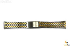20mm Stainless Steel Metal (Two-Tone) Adjustable Watch Band Strap