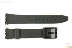 17mm  Dark Gray Soft PVC Replacement  Band Strap fits SWATCH watches w/ 2 Pins