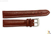 18mm Genuine Brown Leather Watch Band Strap Silver Tone Buckle for Heavy Watches - Forevertime77