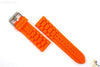 22mm Fits Fossil Orange Silicon Rubber Watch BAND Strap - Forevertime77