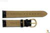 TIMEX Q7B855 Original 18mm Black Croco Grain Leather Watch Band Strap w/ 2Pins - Forevertime77