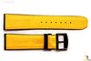 Citizen 59-S52633 Original Replacement 23mm Black Leather Watch Band Strap w/ Yellow Stitching - Forevertime77