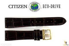 Citizen 59-S51091 / 59-S51343 Original Replacement 19mm Brown Leather Watch Band Strap