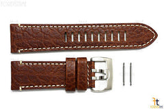 Luminox 1869 Field 26mm Brown Leather Watch Band Strap w/ 2 Pins