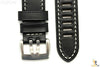 Luminox 1809 Field Auto 23mm Black Leather Watch Band Strap w/ 2 Pins - Forevertime77