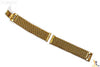 20mm Stainless Steel Metal (Gold Tone) Woven Watch Band Strap - Forevertime77