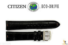 Citizen 59-S50326 Original Replacement 20mm Black Leather Watch Band Strap 59-S50385 59-S51863 59-S50988