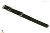 22mm Fits Luminox Nylon Woven Military Green Watch Band Strap 4 S/S Rings - Forevertime77