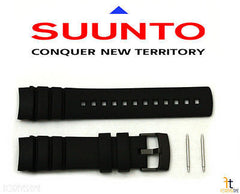 Suunto Elementum Auqa Original Black Rubber Strap Watch Band Kit w/ 2 Pins  SS014822000