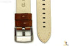 ALFA 20mm Genuine Brown Smooth Leather Watch Band Strap Anti-Allergic Heavy Duty - Forevertime77