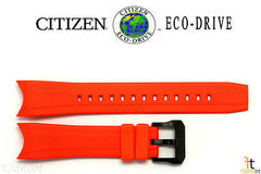 Citizen 59-S52412 Original Replacement 22mm Orange Rubber Watch Band Strap