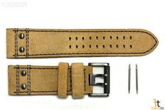 Luminox 1820 1830 Atacama 23mm Tan Leather Watch Band Strap w/ 2 Pins 1840 1850
