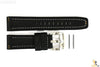 Luminox 5241 SXC GMT 24mm Black Leather Watch Band Grey Stitches w/ 2 Pins 5240 - Forevertime77