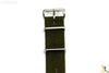 22mm Heavy Duty High End Olive Green Woven Fits Hamilton Watch Band 3 Loops - Forevertime77