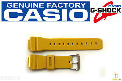 CASIO DW-5600CS-9 G-Shock Original 16mm Mustard(Glossy) Rubber Watch Band Strap - Forevertime77