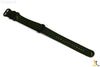 20mm Fits Luminox Nylon Woven  Green Watch Band Strap 4 Black S/S Rings - Forevertime77