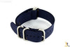 20mm Fits Luminox Nylon Woven Dark Blue Watch Band Strap 4 S/S Rings - Forevertime77