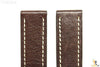 ALFA 26mm Dark Brown Genuine Textured Leather Watch Band Strap Anti-Allergic - Forevertime77