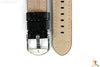 Bandenba 22mm Genuine Black Crocodile Grain Leather Stitched Watch Band Strap - Forevertime77
