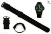 20mm Fits Luminox Nylon Woven Black Watch Band Strap 4 Black S/S Rings - Forevertime77