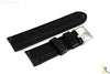 Bandenba 24mm Genuine Black Crocodile Grain Leather Stitched Watch Band Strap - Forevertime77