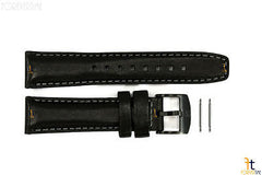 Luminox 7251.BO 20mm Ladies Black Leather Watch Band Strap w/ 2 Pins 7251