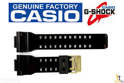 CASIO G-Shock GDF-100GB Black (Glossy Finish) Rubber Watch Band Strap GD-100GB - Forevertime77