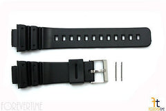16mm Fits CASIO DW-6900 G-Shock Black PVC Watch BAND Strap DW-6600 w/ 2 PINS