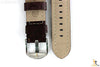 Bandenba 22mm Genuine Dark Brown Textured Leather Panerai Stitched Watch Band - Forevertime77