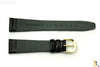 18mm Genuine Teju Black Lizard Skin Watch Band Strap Gold Tone Buckle - Forevertime77